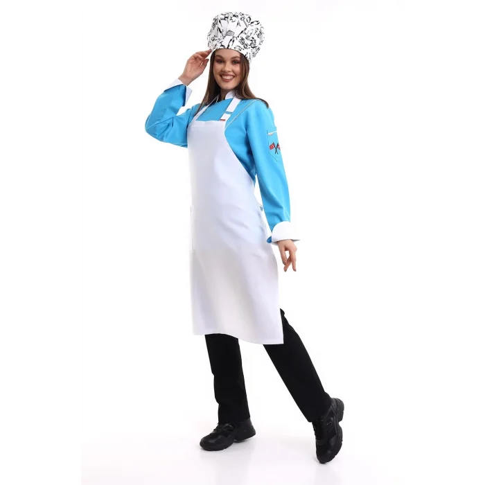 Askılı Önlük Cepli - 171 Beyaz