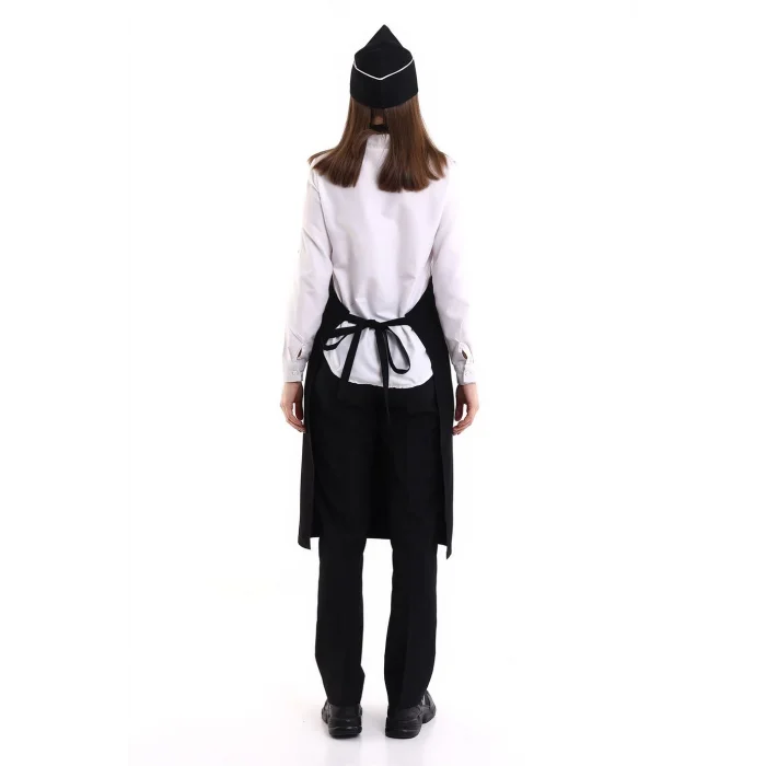 Askılı Önlük Cepli - 48 Siyah