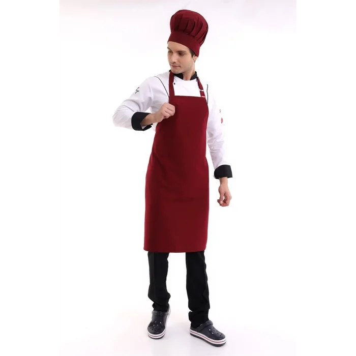 Askılı Önlük Cepsiz - 19 Bordo