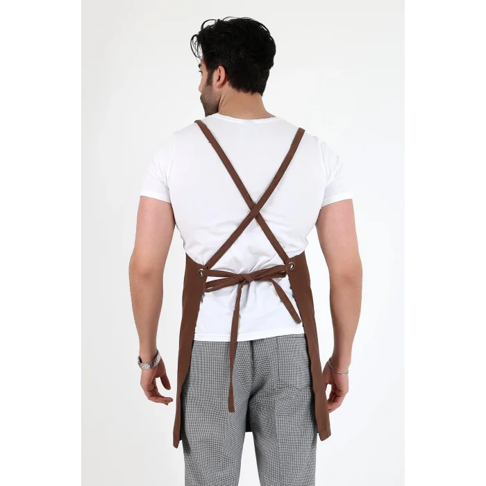 Barista Askılı Önlük Tek Cepli - Kahve