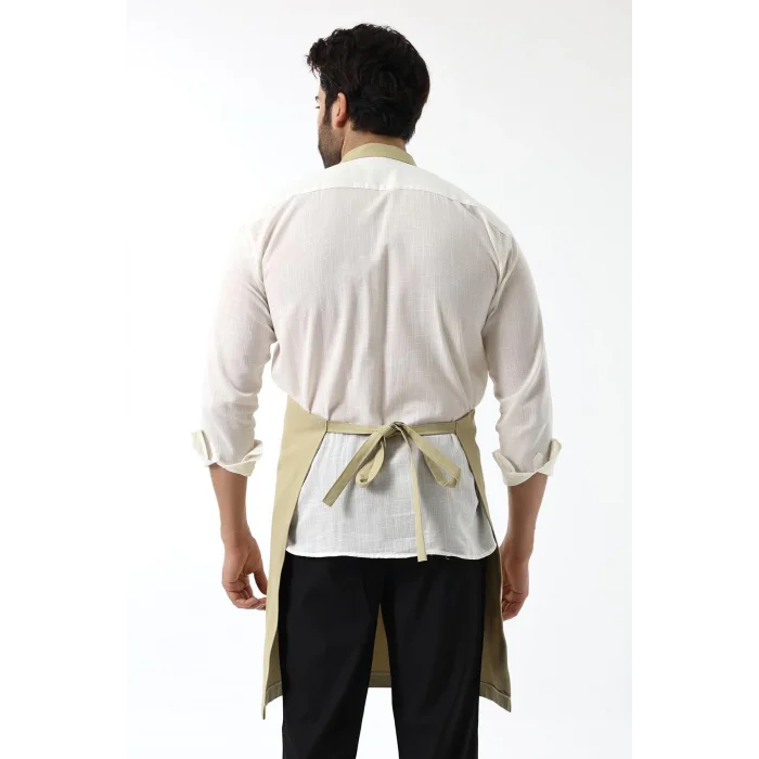 Barista Boyundan Askılı Önlük Tek Cepli - Bej