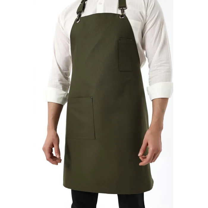 Barista Boyundan Askılı Önlük Tek Cepli - Yeşil
