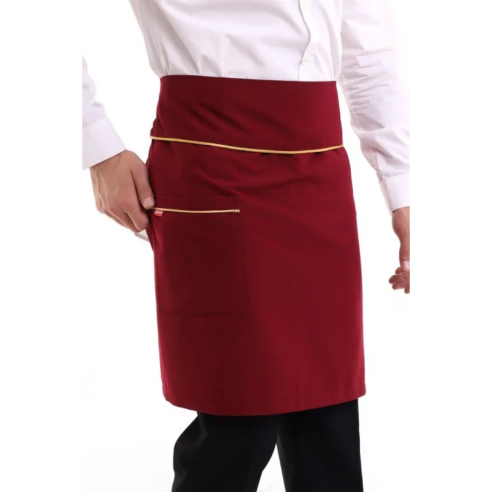 Bel Önlük - Bordo Sarı Biye