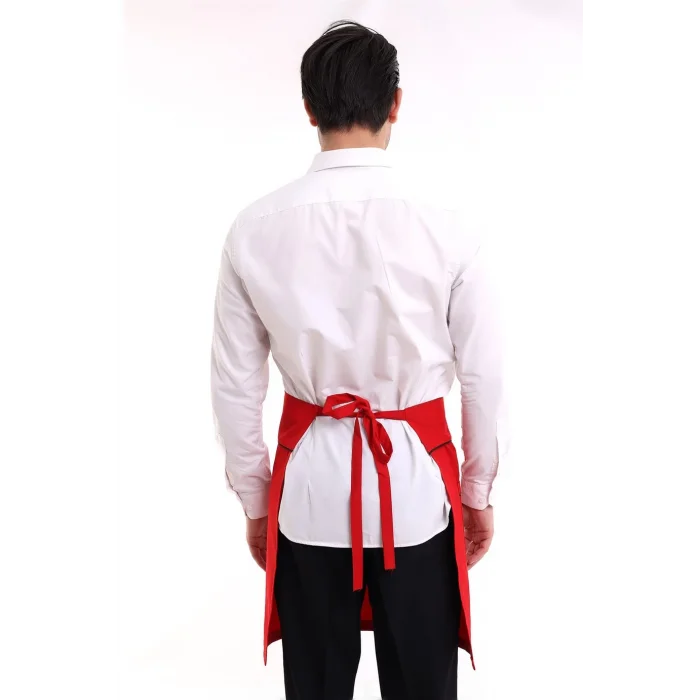 Bel Önlük - Kırmızı Siyah Biyeli