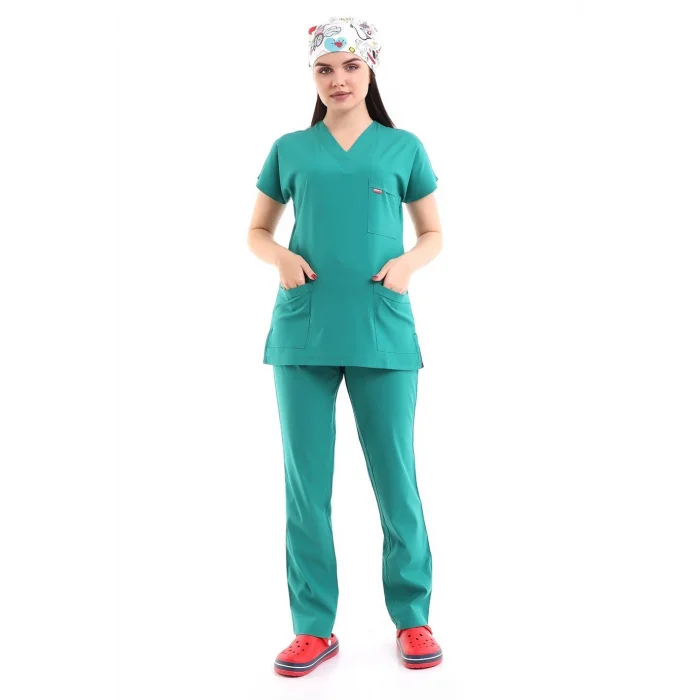 Bflex Unisex Likralı Yarasa Kol Takım - 6404 Ameliyathane Yeşili