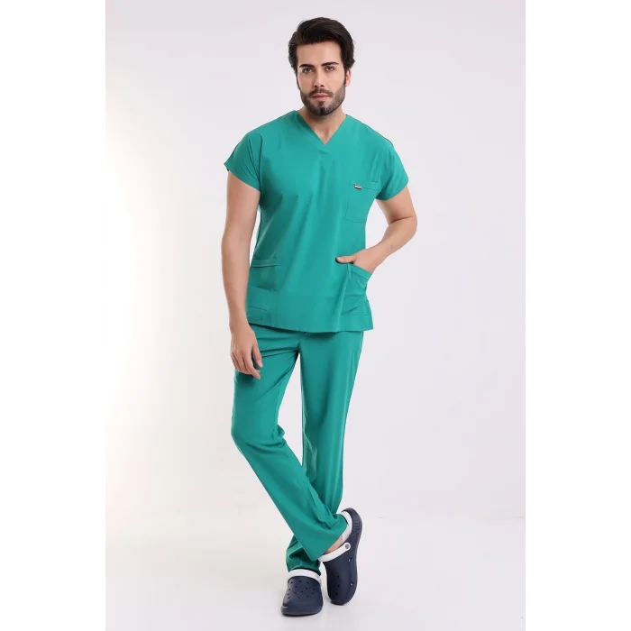 Bflex Unisex Likralı Yarasa Kol Takım - 6404 Ameliyathane Yeşili