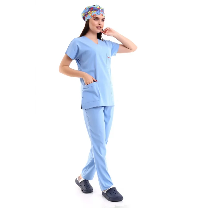 BFLEX UNİSEX LİKRALI YARASA KOL TAKIM ALASKAN BLUE DOKTOR HEKİM