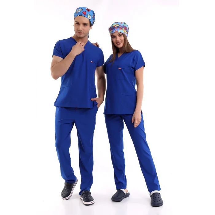BFLEX UNİSEX LİKRALI YARASA KOL TAKIM DAZZLİNG BLUE TEMİZLİK PERSONELİ