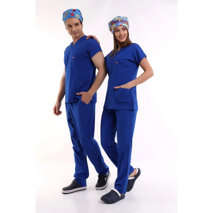 BFLEX UNİSEX LİKRALI YARASA KOL TAKIM DAZZLİNG BLUE TEMİZLİK PERSONELİ