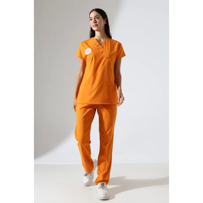 BFLEX UNİSEX LİKRALI YARASA KOL TAKIM ORANGE OCHRE KLİNİK DESTEK