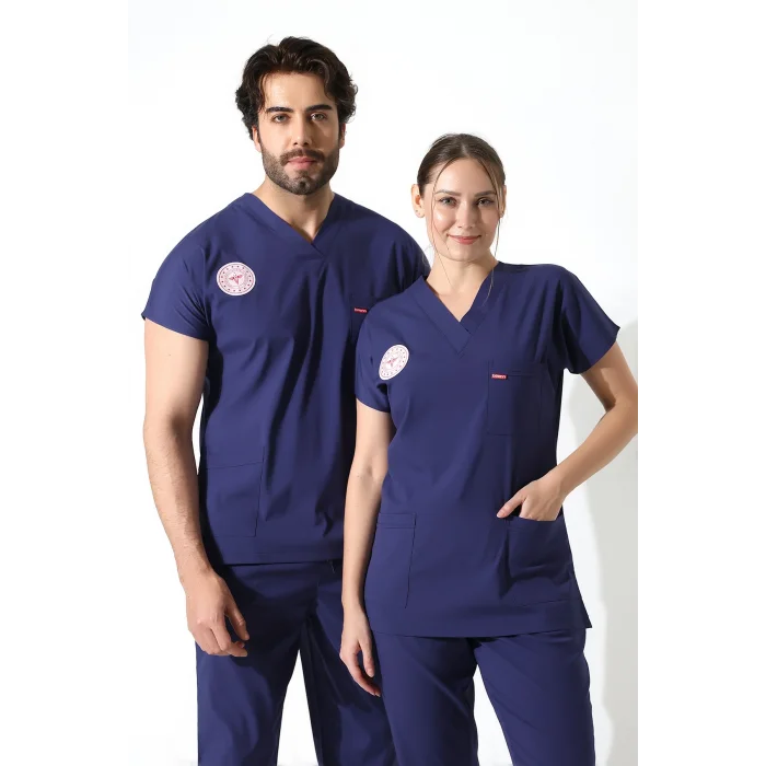 BFLEX UNİSEX LİKRALI YARASA KOL TAKIM PATROİT BLUE HEMŞİRE