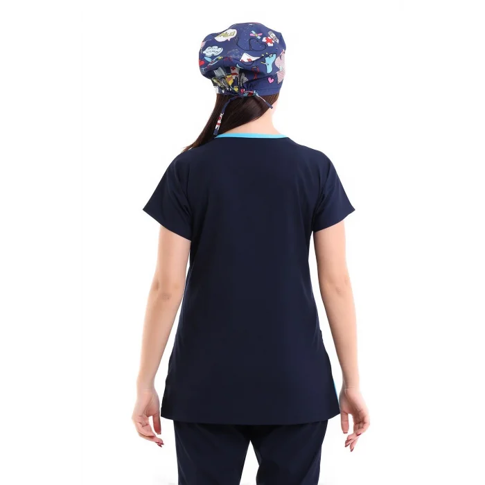 Bflex Unisex Likralı Yarasa Kol Tek Üst - 6402 Lacivert Soft