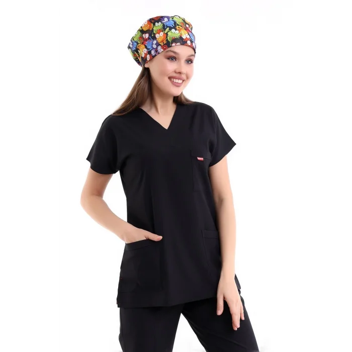 Bflex Unisex Likralı Yarasa Kol Tek Üst  - 6403 Siyah