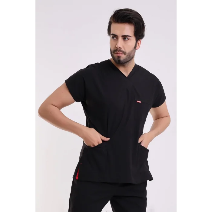 Bflex Unisex Likralı Yarasa Kol Tek Üst  - 6403 Siyah