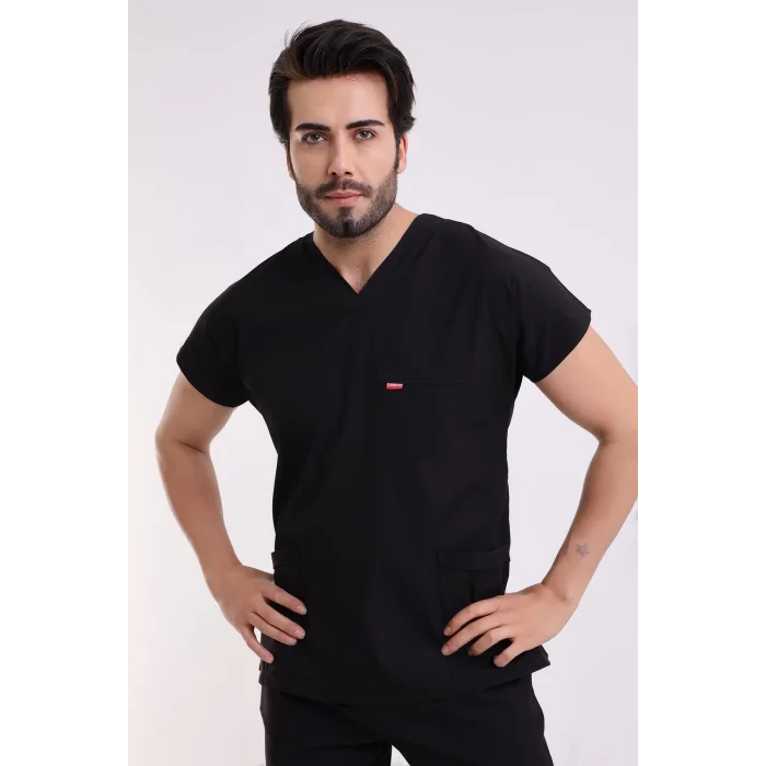 Bflex Unisex Likralı Yarasa Kol Tek Üst  - 6403 Siyah