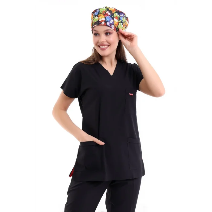 Bflex Unisex Likralı Yarasa Kol Tek Üst - 6403 Siyah Soft