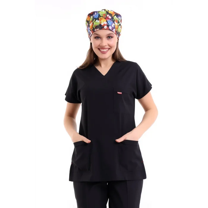 Bflex Unisex Likralı Yarasa Kol Tek Üst - 6403 Siyah Soft