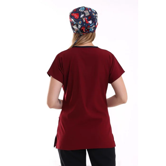 Bflex Unisex Likralı Yarasa Kol Tek Üst - 6407 Bordo