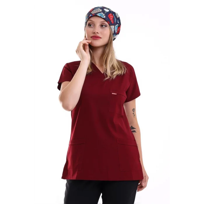 Bflex Unisex Likralı Yarasa Kol Tek Üst - 6407 Bordo