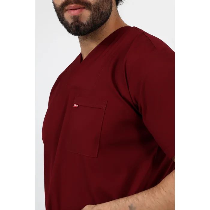 Bflex Unisex Likralı Yarasa Kol Tek Üst - 6407 Bordo Soft