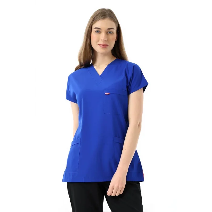 Bflex Unisex Likralı Yarasa Kol Tek Üst - 6411 Saks Mavi Soft