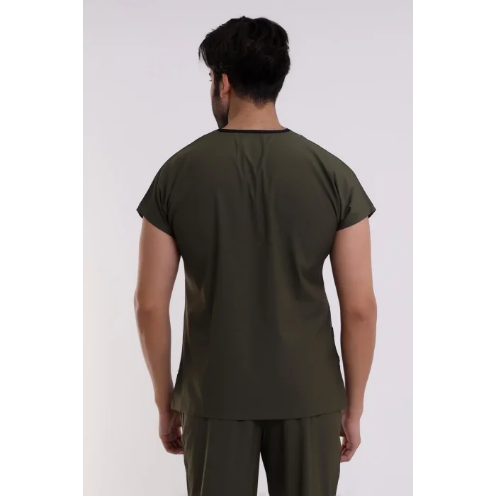 Bflex Unisex Likralı Yarasa Kol Tek Üst - 6427 Haki Yeşili