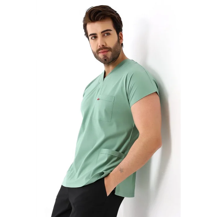 Bflex Unisex Likralı Yarasa Kol Tek Üst - 6428 Çağla Yeşili