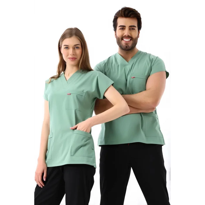 Bflex Unisex Likralı Yarasa Kol Tek Üst - 6428 Çağla Yeşili