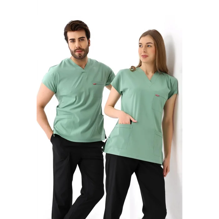 Bflex Unisex Likralı Yarasa Kol Tek Üst - 6428 Çağla Yeşili