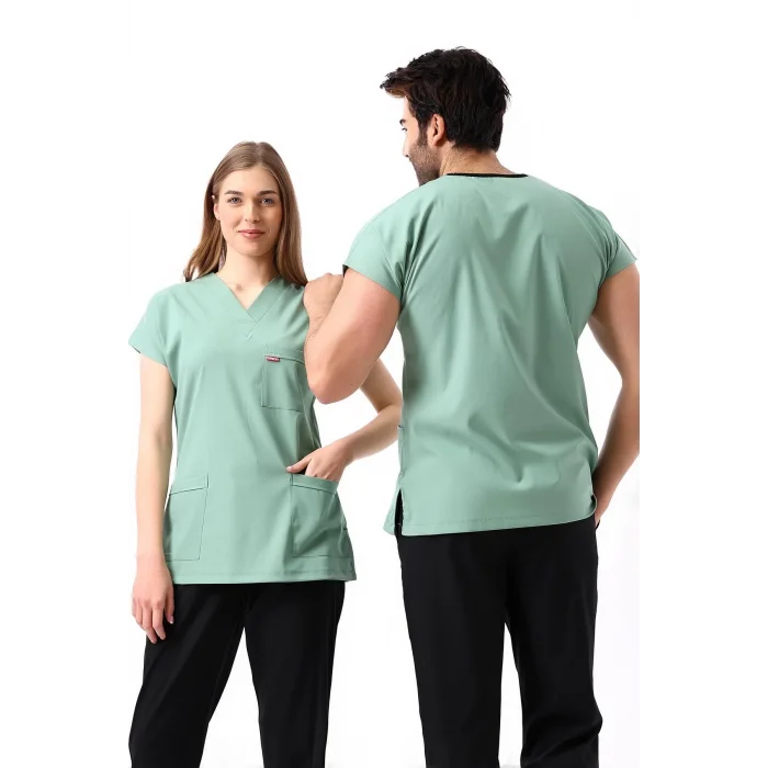 Bflex Unisex Likralı Yarasa Kol Tek Üst - 6428 Çağla Yeşili