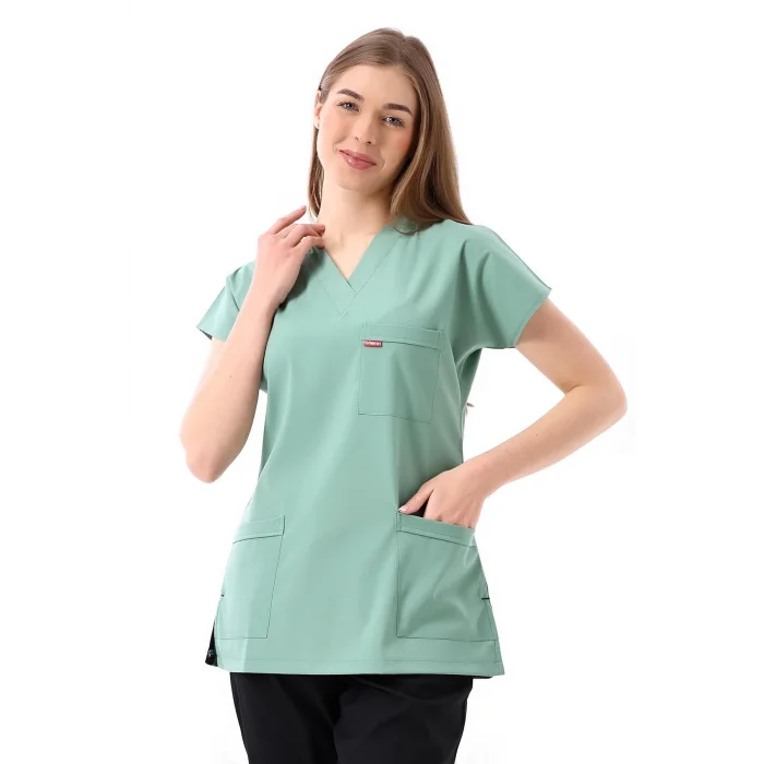 Bflex Unisex Likralı Yarasa Kol Tek Üst - 6428 Çağla Yeşili