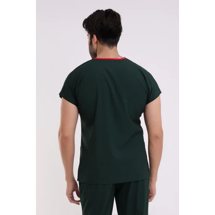 Bflex Unisex Likralı Yarasa Kol Tek Üst - 6429 Ördek Başı Yeşili