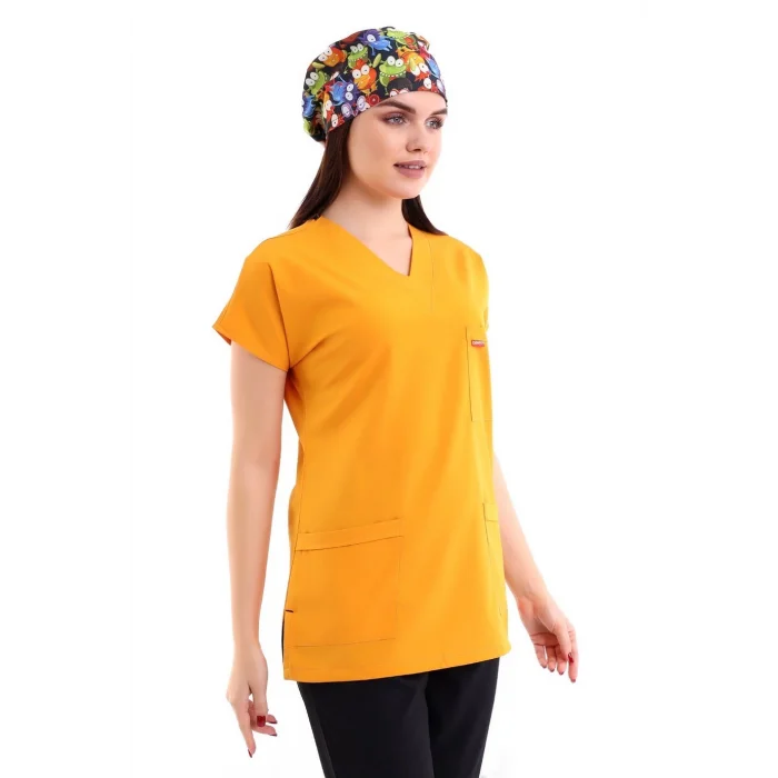 Bflex Unisex Likralı Yarasa Kol Tek Üst - 6431 Hardal