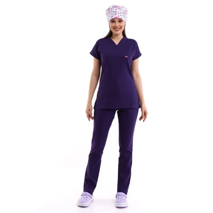 Bflex Yarasa Kol Forma Takım - 4807 Koyu Mor