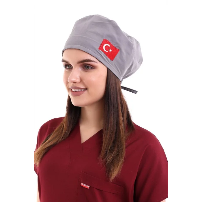 Bone Bayrak İşlemeli - 07 Gri