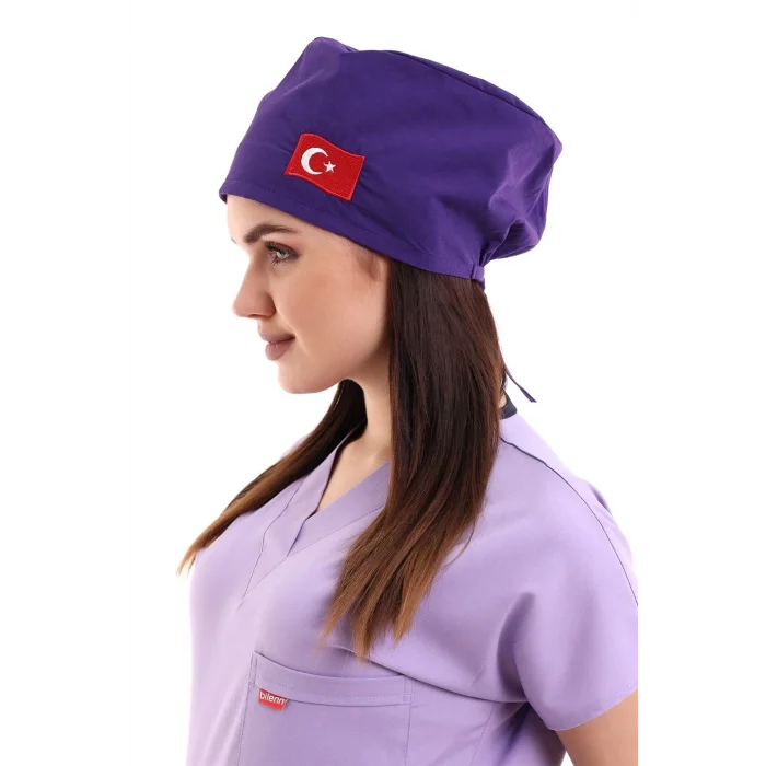 Bone Bayrak İşlemeli - 128 Mor