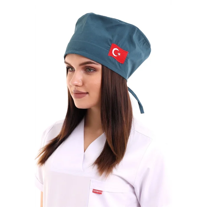 Bone Bayrak İşlemeli - 33 Petrol Yeşil