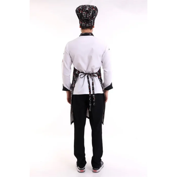 Desenli Askılı Önlük - 3106 China Baskı