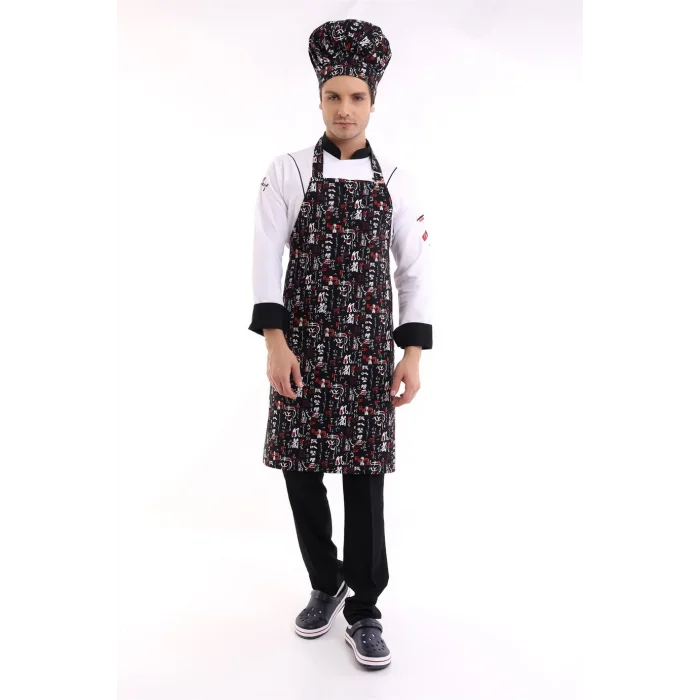 Desenli Askılı Önlük - 3106 China Baskı