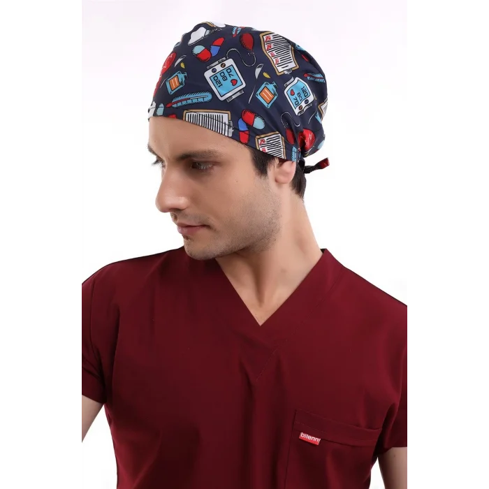 Dijital Desenli Bone - 6529 Füme Kalp Ritim