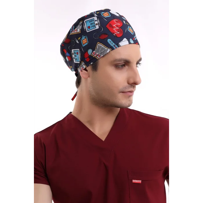 Dijital Desenli Bone - 6529 Füme Kalp Ritim