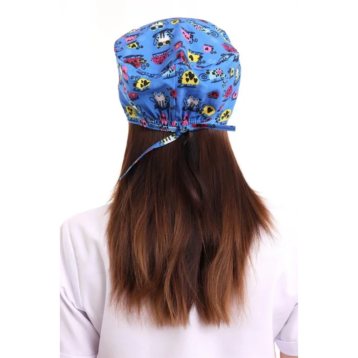 Dijital Desenli Bone - Renkli Kaplumbağa