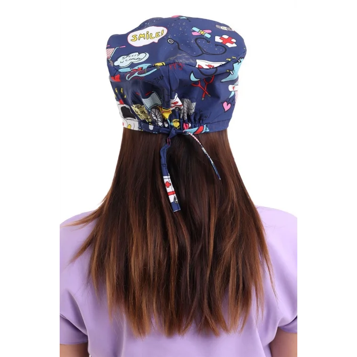 Dijital Unisex Desenli Bone - 6525 Lacivert Stetoskop