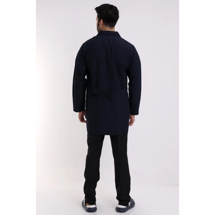 Doktor Öğretmen Erkek Önlük Ara Boy Ceket Yaka - 47 Lacivert