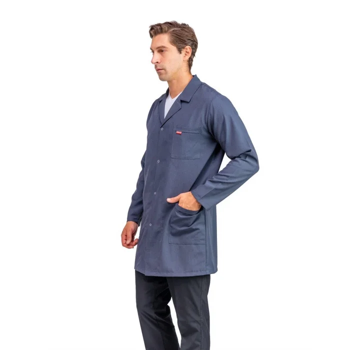 Doktor Öğretmen Erkek Önlük Ara Boy Ceket Yaka - 51 Füme