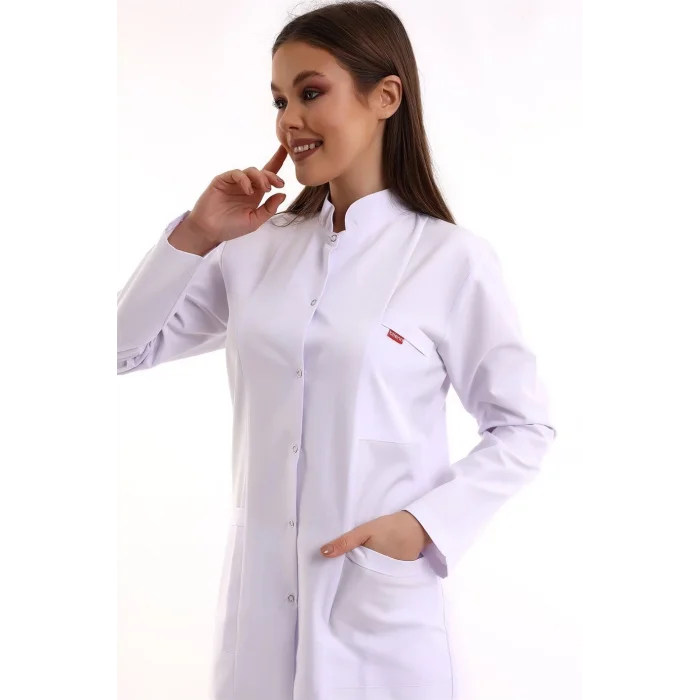 Doktor Öğretmen Kadın Önlük Ceket Boy Hakim Yaka - 171 Beyaz