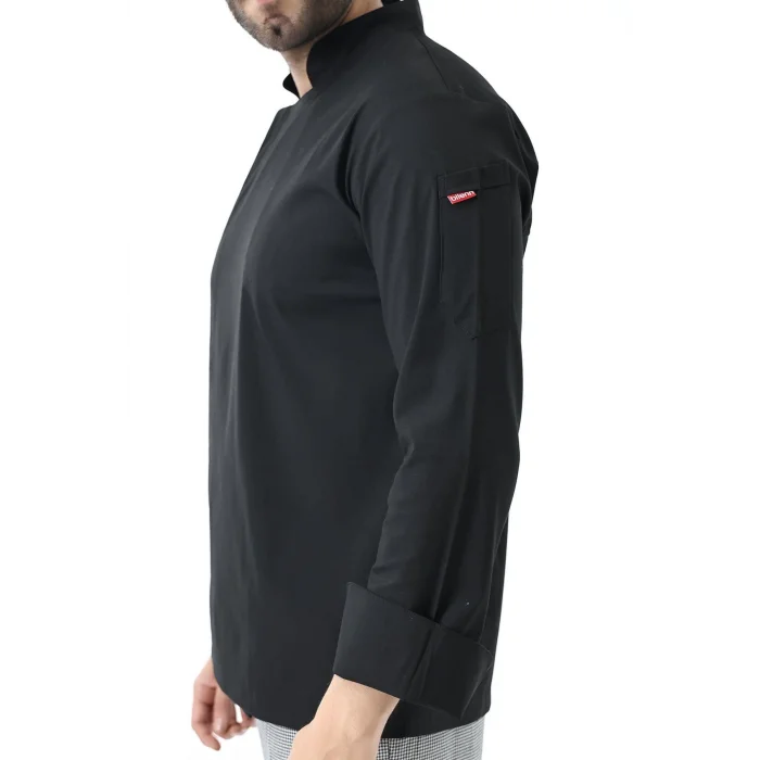 Erkek Likralı Aşçı Ceket - 6403 Siyah Soft