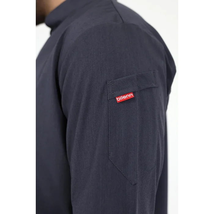 Erkek Likralı Aşçı Ceket  - 6417 Füme