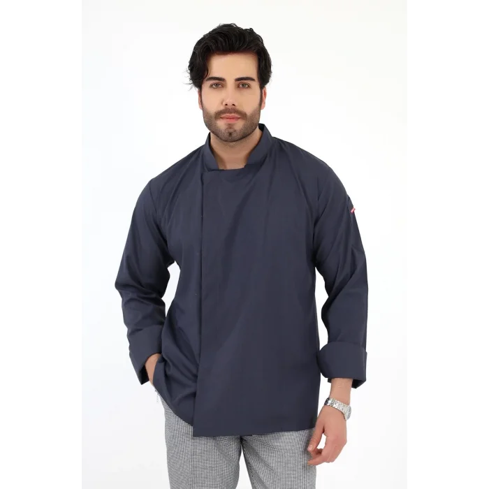 Erkek Likralı Aşçı Ceket  - 6417 Füme