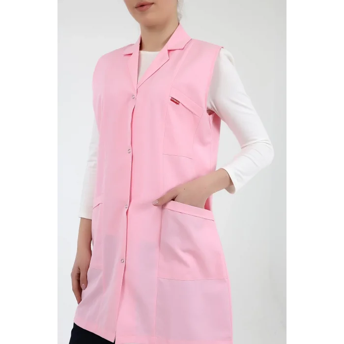 Kadın Kolsuz Önlük - Pembe